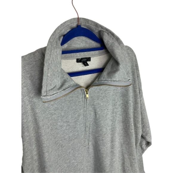 J. Crew University Terry Half-Zip Tunic  NEW - Picture 5 of 12